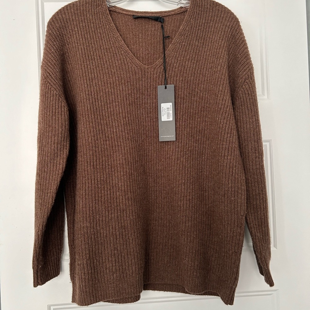 Jenni Kayne Cabin Cashmere Sweater New XS Nutmeg